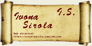 Ivona Širola vizit kartica